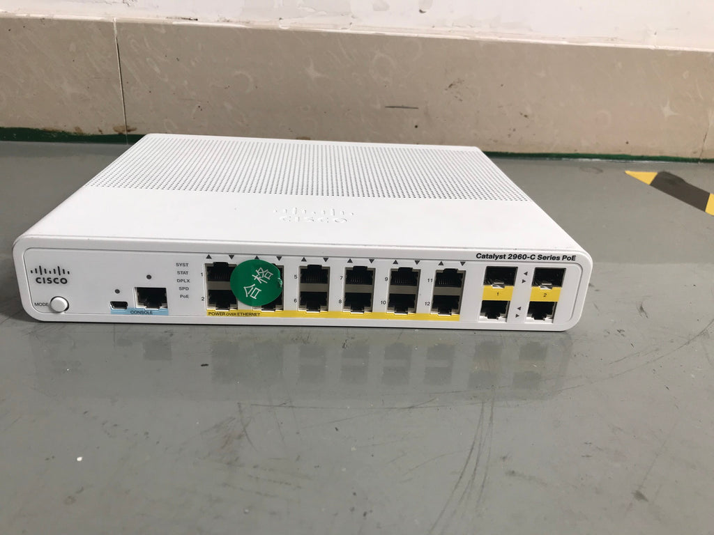 Cisco WS-C2960C-12PC-L 2960C Switch 12 FE PoE, 2 x Dual Uplink, Lan Base