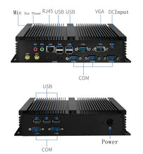 Load image into Gallery viewer, Mini PC Computer J1900 come with 4G Module /2 LAN ports/ 6 COM ports